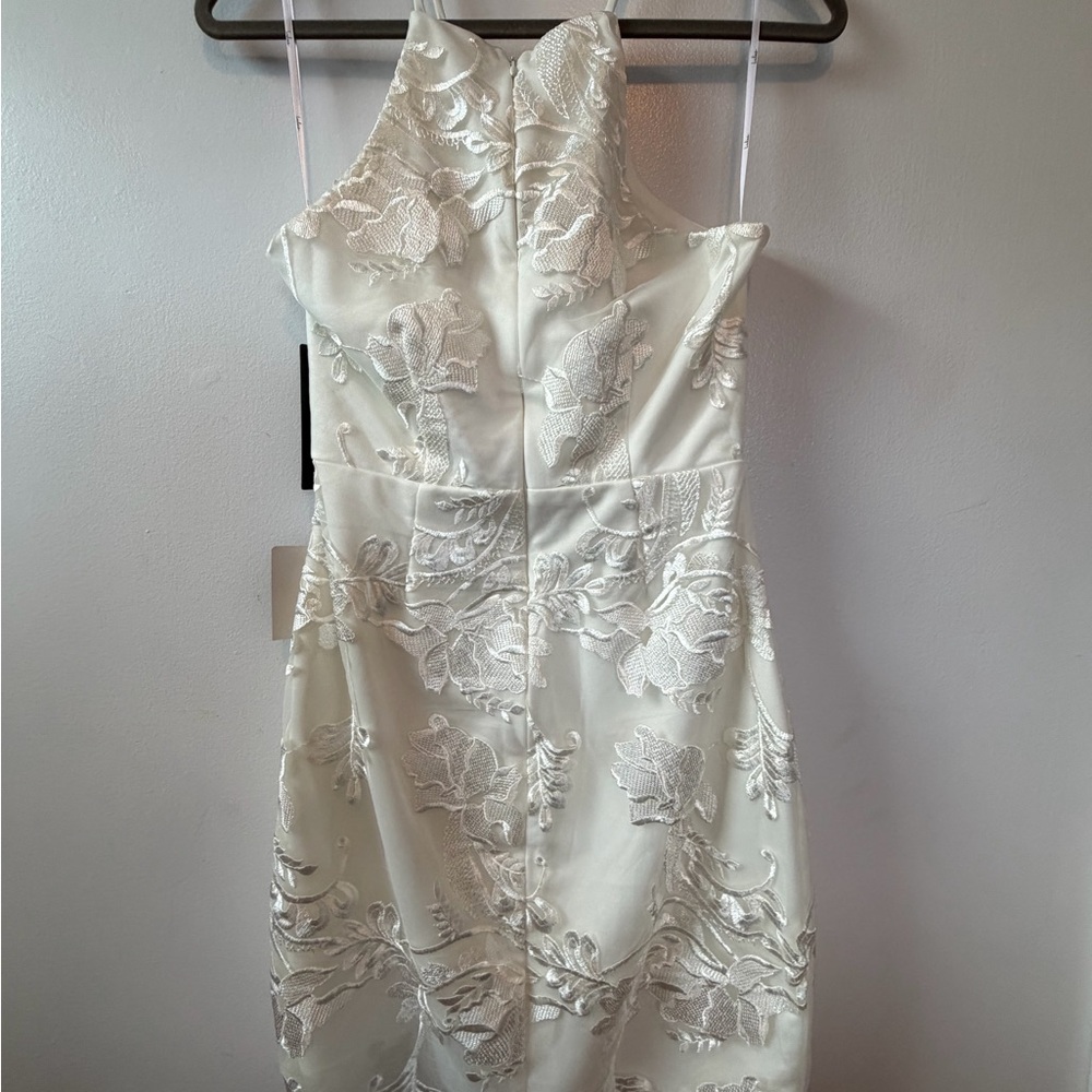 Lulu's Ivory Embroidered Floral Mini Dress - Picture 5 of 6